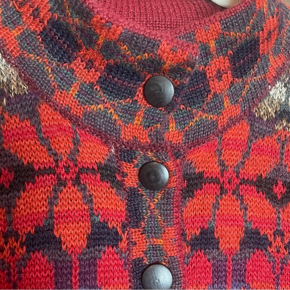 Intiwara Alpaca Floral Cardigan Sweater Size Small - Picture 7 of 10